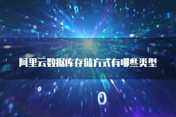 数据库存储类型